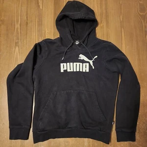 PUMA Boys Youth Fleece Pullover Hoodie Sweatshirt Black Size Medium M - Picture 1 of 13
