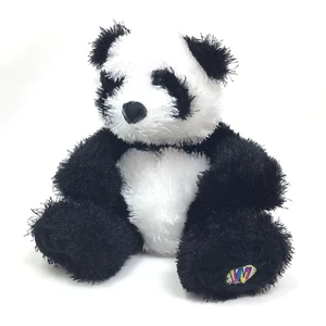 Ganz Webkinz Panda Bear Plush Stuffed Animal Toy No Code Black White 7” Sitting - Picture 1 of 8