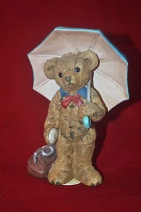 Gilde Handwerk Teddy Baren Figurine Bear with Umbrella - Picture 1 of 5