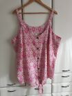 Damen Sommer Shirt Leinenshirt in Pink/Natur Ikat-Muster von Gina Benotti Gr. XL