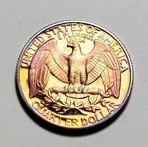 TONED 1988 S WASHINGTON QUARTER PROOF UNC #C1560 - Picture 1 of 2