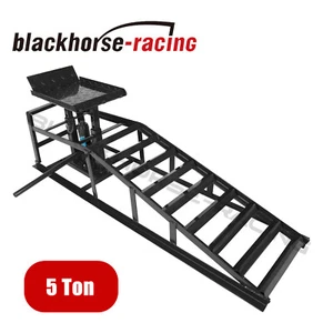Hydraulic Car Ramp Hydraulic Vertical Ramps 5T/11000lbs Low Profile 1-Pcs Black - Picture 1 of 7
