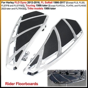 Tableros de piso para Harley FLD Dyna 12-16, FL Softail 86-17, Touring/Trike 86+ Rider - Imagen 1 de 18