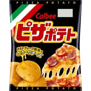 Calbee Pizza Kartoffel 60g knusprige Chips & authentischer Pizza Geschmack - Tokyo Snack Land - Bild 1 von 1