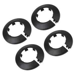 4Pcs 40mm Pipe Cover Decoration PP Plastic Water Pipe Escutcheon Black MU - Picture 1 of 6