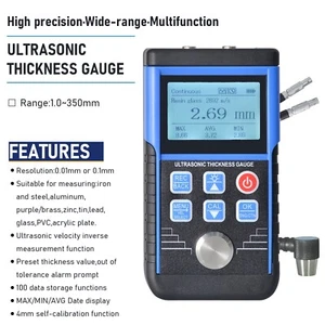 Digital Ultrasonic Thickness Gauge Meter 500mm for Metal Steel Glass PVC Acrylic - Picture 1 of 7