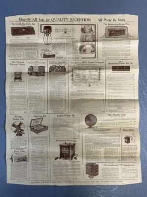 Publicidad antigua Madison Radio Corp LR-4 Browning-Drake WESTINGHOUSE 1920 Foto 1 de 4