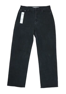 Tinseltown Hi Rise Baggy Straight Leg Junior's Denim Jeans 32Wx33L NWT Black - Bild 1 von 3