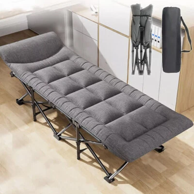 SENSCH Klappbett Gästebett Feldbett 200KG Outdoor Indoor Liege mit DICKTER MATRATZE DE