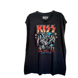 Camisa de concierto Kiss 1977 para hombre, sin mangas talla grande 42-44 - Imagen 1 de 7