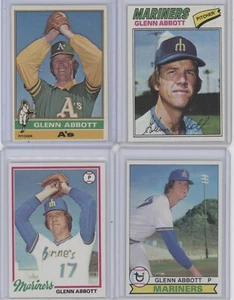 Lot of 9 Different Glenn Abbott Baseball Cards - Picture 1 of 3