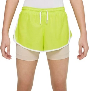 NIKE DRI-FIT TEMPO LINED RUNNING SHORTS Youth Girl Medium 10-12 Atomic Green - Picture 1 of 5
