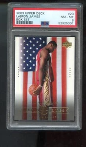 2003-04 Upper Deck Box Set #23 Lebron James ROOKIE RC PSA 8 Graded Card NBA 03 - Picture 1 of 2