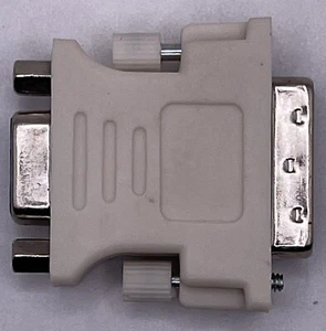 Mini Computer Monitor Converter White DVI D To VGA Female Adapter Durable. Pl1 - Picture 1 of 3