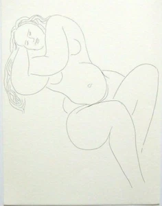 MATISSE mounted ltd ed vintage print 16 x 12" 1976 reclining female nude MP037 - Picture 1 of 5