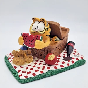 1993 Garfield “ The Gourmet ” Picnic Figurine By Jim Davis Vintage Danbury Mint - Picture 1 of 7