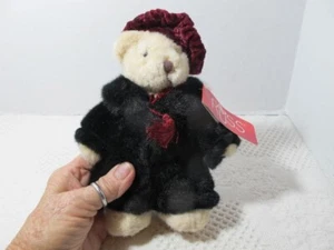 Russ Bears 7" NWT Sasha Bear Mink Coat Beret Hat - Picture 1 of 3