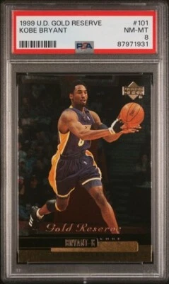 KOBE BRYANT 1999 UPPER DECK GOLD RESERVE #101 PSA 8 LOS ANGELES LAKERS - Image 1 of 2