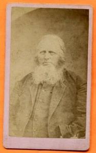 CDV Retrato de un hombre barbudo, identificación, alrededor de la década de 1880 - Imagen 1 de 3