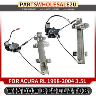 2 reguladores de janela com motor para Acura RL 1998 1999 2000-2004 traseira esquerda e direita - Imagem 1 de 4