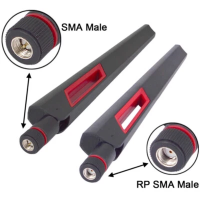 MARKENLOS 2Stk 12dBi 2,4 GHz 5 GHz Dual Band Netzwerk WiFi Router Antenne RP SMA Stecker