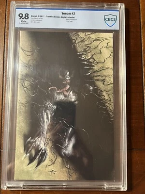 VENOM #1 2 2/17 CBCS 9.8 FRANKIES COMICS VIRGIN EXCLUSIVE  WHITE PAGES.   WOW! - Image 1 of 4