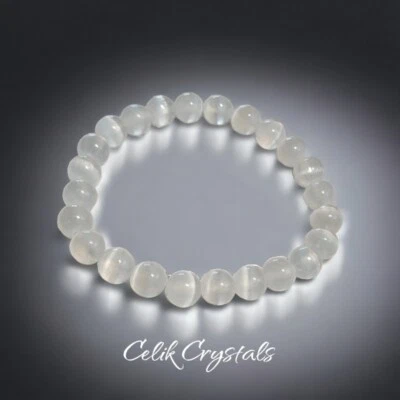 AAA Selenite Bracelet Natural Stones 8mm - Image 1 of 4