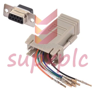 DB9 Female to RJ45 Female F/F RS232 Modular Adapter Converter Extender - Picture 1 of 4