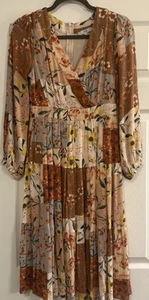 Vestido Fate Midi Talla Pequeña Patchwork Boho Campesino Occidental Romántico Femenino Fluido - Imagen 1 de 16