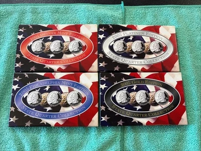 2005 P, D, Platinum & Gold Quarter set - Image 1 of 4