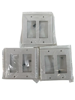 Placa de pared para dispositivo Leviton 005-80409-W 2 velocidades Decora/GFCI - blanca **Lote de 3** Foto 1 de 4