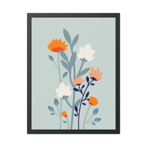 Floral Growth 1 - Framed Poster - Aesthetic Wall Art for Home Decor - Picture 1 of 25