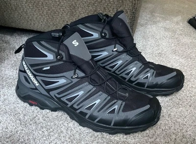 Nuevo Hombres Salomon X Ultra Impermeable Botas de Senderismo Zapatos 10.5 Negro Gris Sin Caja Foto 1 de 4