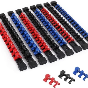9PC ABS Socket Organizer 1/2 3/8 1/4 inch Drive Socket Rail Holders Wall Mount # - Picture 1 of 14