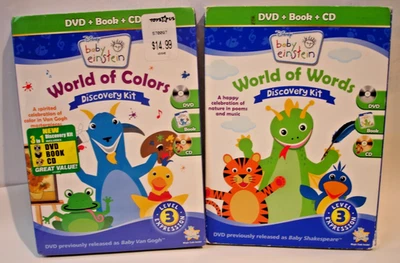 Baby Einstein World Of Colors Discovery Kit DVD CD Book New Sealed Wrap +Bonus - Image 1 of 2