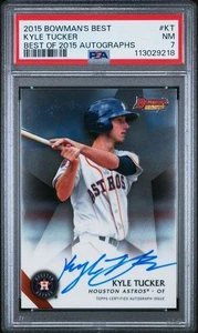 2015 Topps Bowman's Best KYLE TUCKER On Card Auto #B15-KT Astros PSA 7 - Picture 1 of 2