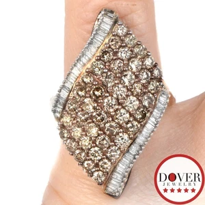 K.P. Sanghvi 2.59ct Diamond Gold Cluster Cocktail Ring 9.0 Grams NR - Picture 1 of 6