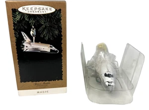 Hallmark Keepsake Ornament 1995 Space Shuttle Stringer Light Magic 4 3/4" lungo - Foto 1 di 4