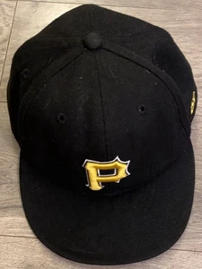Pirates New Era 59Fifty Pittsburgh Pirates Fitted Hat Sz 7 3/8 Big Logo USA GUC - Picture 1 of 14