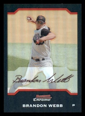 2004 Bowman Chrome Refractors #42 Brandon Webb - Image 1 of 2