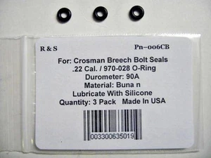3 guarnizioni sonda Crosman Bolt per 0,22 cal/n. parte 970-028 / R&S 006CB - Foto 1 di 1