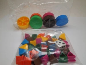 Trivial Pursuit Replacement Parts Trivia Pieces Pie Tokens Scoring Wedges Sealed - Picture 1 of 3