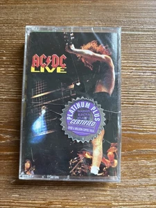 AC/DC LIVE Vintage 1992 Cassette Platinum Plus Hype Sticker New Sealed - Picture 1 of 4