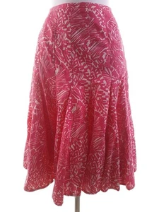 Turnover Size 38 Pink Midi Flared Skirt Cotton 100% - Picture 1 of 5
