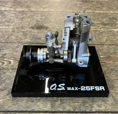 O.S. MAX-25FSR 4.07cc 2-cycle glow engine cut model for ornamental use f/s - Image 1 of 4