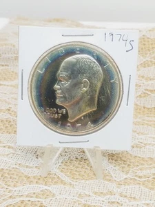 1974 S Eisenhower Dollar BU Stempelglanz 40% Silber IKE 1 $ Münze (26) - Bild 1 von 2