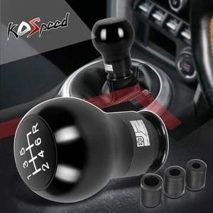 J2 Aluminum Teardrop Shape 6-Speed MT Shift Knob 54mm X 69mm w/Adapters Black - Picture 1 of 5