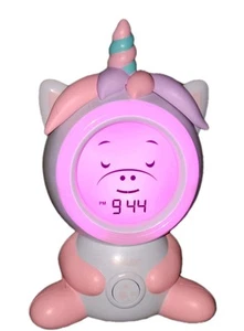 Sharp Time to Wake Unicorn Sleep Trainer Kids Digital Light-Up Clock w/Projector - Picture 1 of 10