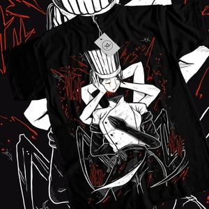Camiseta Falling Devil Chainsaw Hombre Terror Hombres y Mujeres Manga Unisex Camisa Negra - Imagen 1 de 5