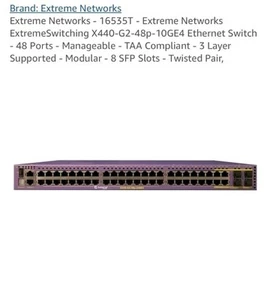 Commutateur Ethernet Extreme Networks 16535 ExtremeSwitching X440-G2-48p-10GE4 (D20) - Photo 1/6